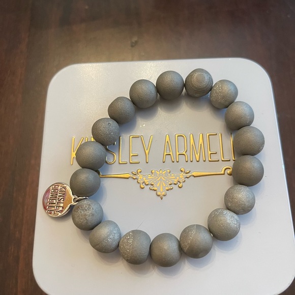 New Kinsley Armelle Geode Collection Frost Silver Bracelet - Picture 2 of 5